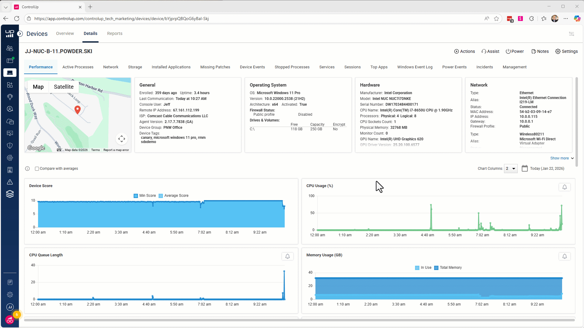 Live Performance Metrics